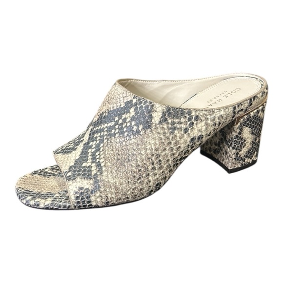 Cole Haan Shoes - Cole Haan Laree Open Toe Mule Size 8.5 Snake Print